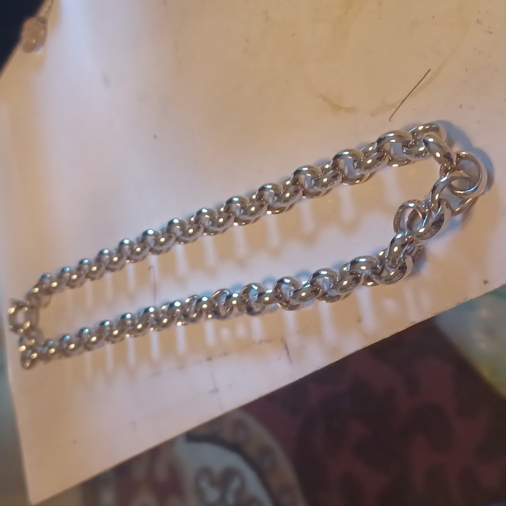 STAINLESS STEEL NECKLACE BY ED FORCE NWOT 20 INCHES